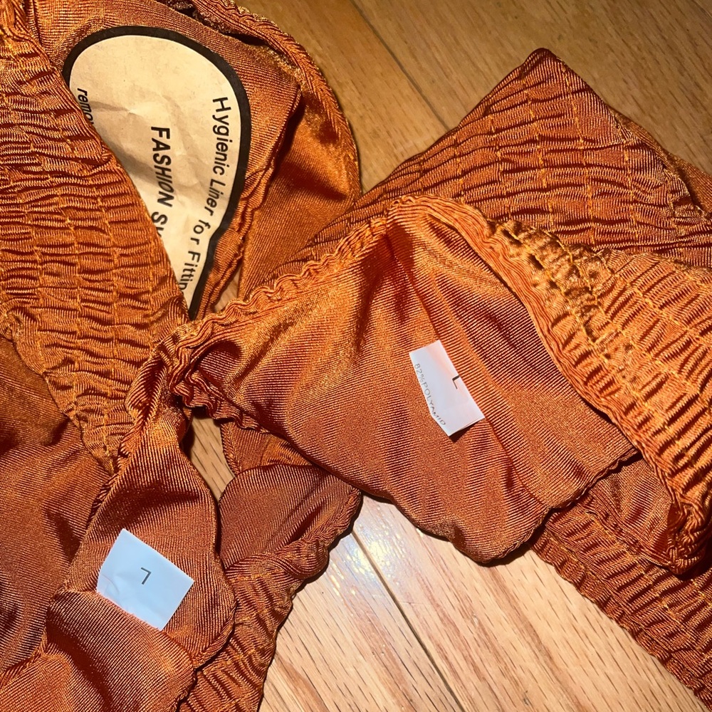 Copper/Rust-Colored Textured Bikini - Picture 5 of 5